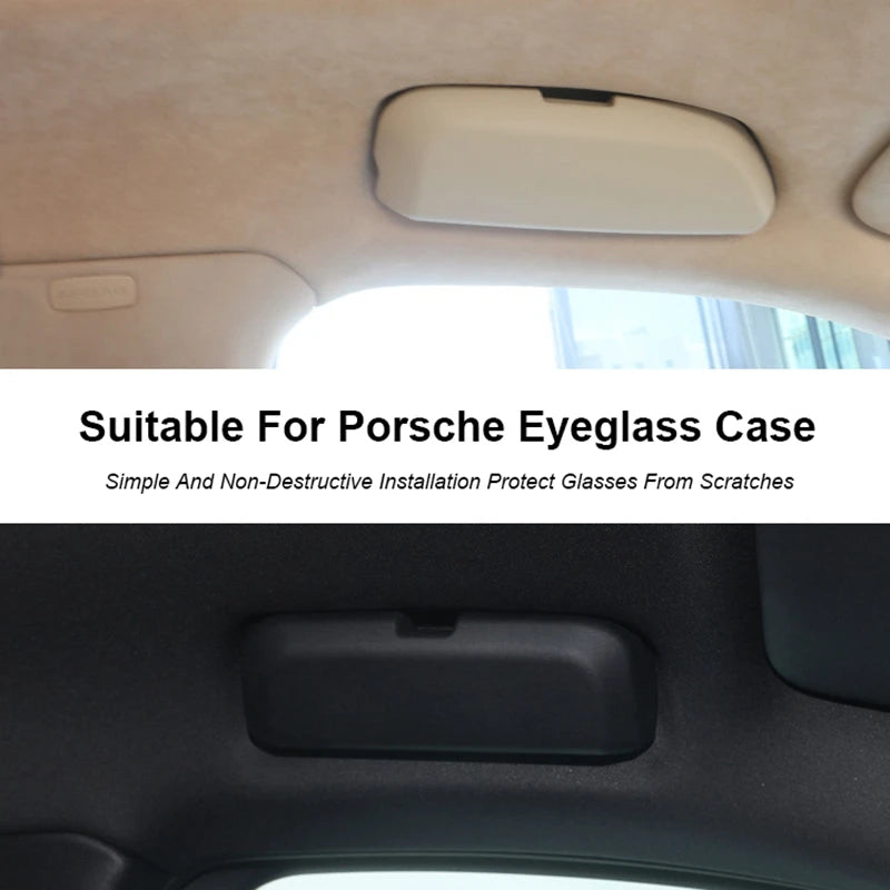 Car Sunglasses Case Holder Glasses Box Storage For Porsche Cayenne 2011-2023 Panamera 2010-2013 Macan 2014-2024