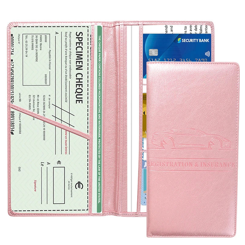 Simple Stylish Driver's License Car Registration Certificate Holder Document Cover Ticket Storage Anti Magnetic Card Bag