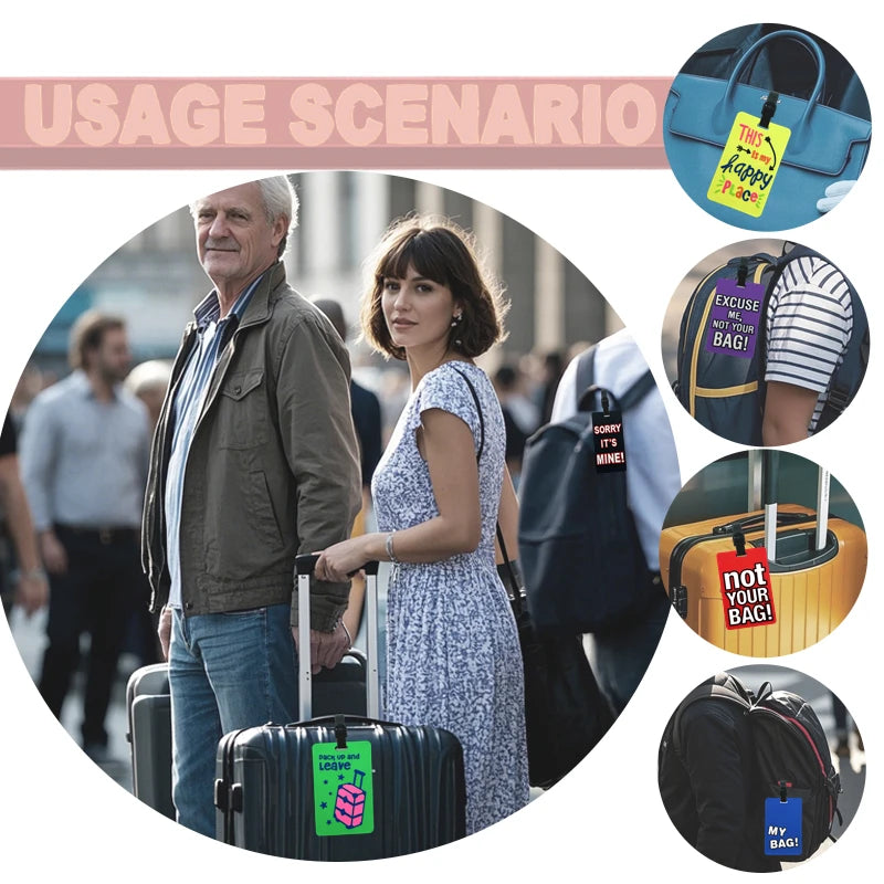 Luggage Bag Label PVC Luggage Bag Tote Bag Travel Bag Label With Business Card And Privacy Cover IT'S NOT YOU BAGS