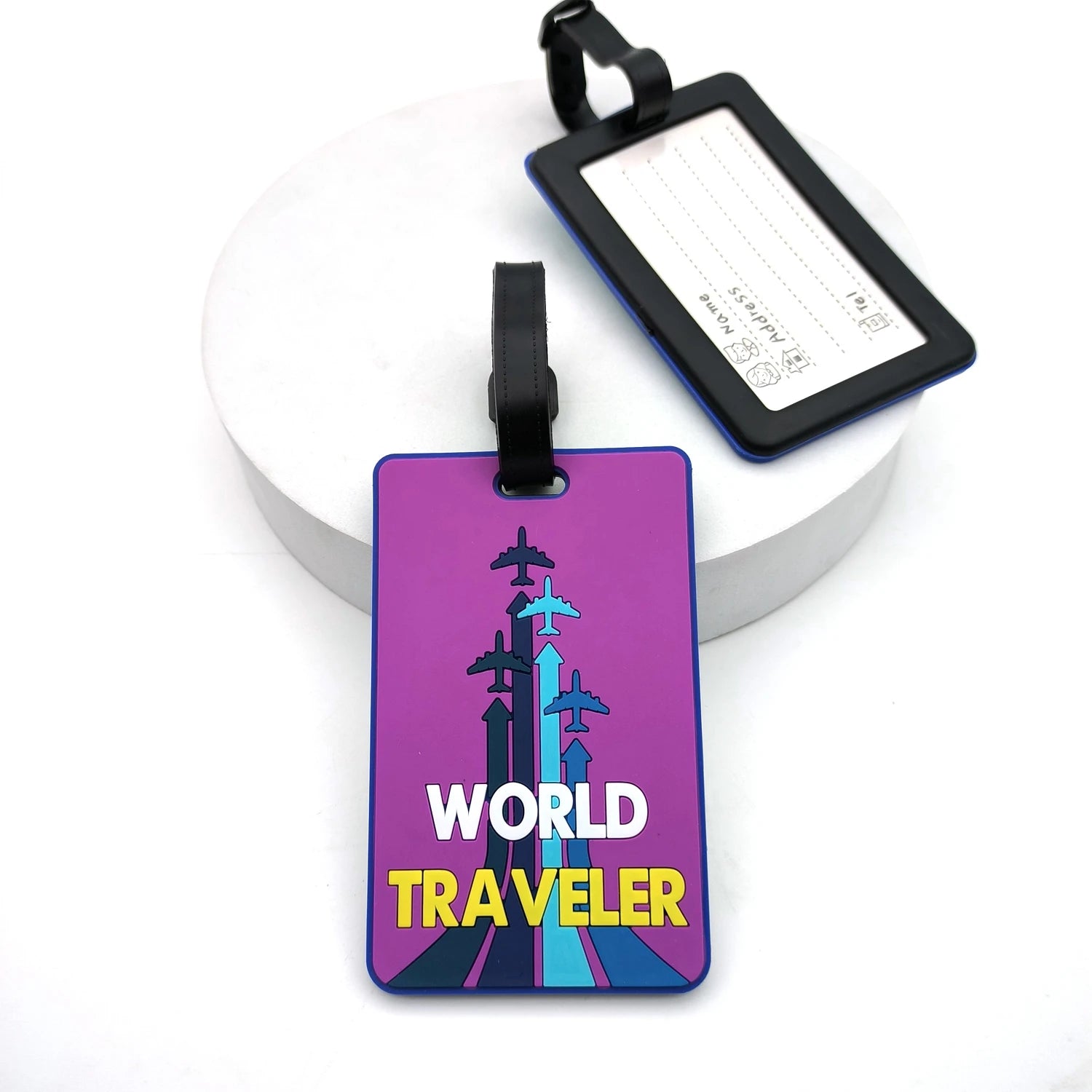 1PCS Creative Aircraft Baggage Tag Cute Travel Accessories Luggage Tag Silica Gel Suitcase ID Addres Holder Boarding Tag