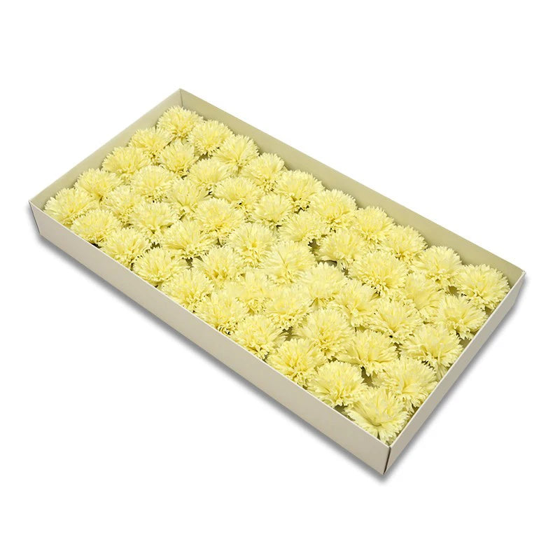 50Pcs Carnation Flowers Head for DIY Bouquet Craft-Long-Lasting Fragrant  Artificial Blooms Valentine's/Mother's Day Home Decor