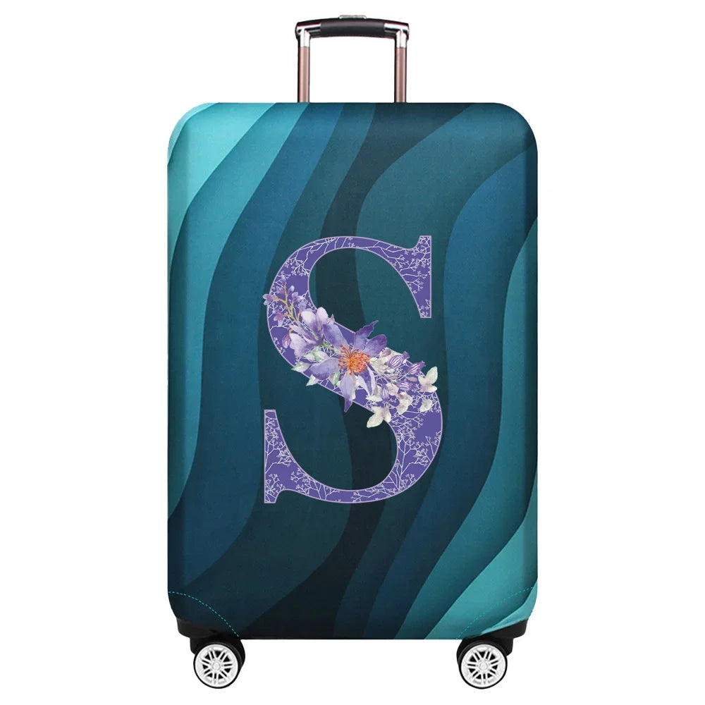 Luggage Covers 18-32inch Protector Travel Luggage Suitcase Protective Cover Stretch Dust Covers Print Purple Flower Series