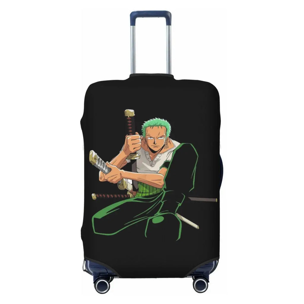 The Cheerful Pirate Flashing Victory Signs Suitcase Cover Flight Anime One Piece Elastic Luggage Case Cruise Trip Protection