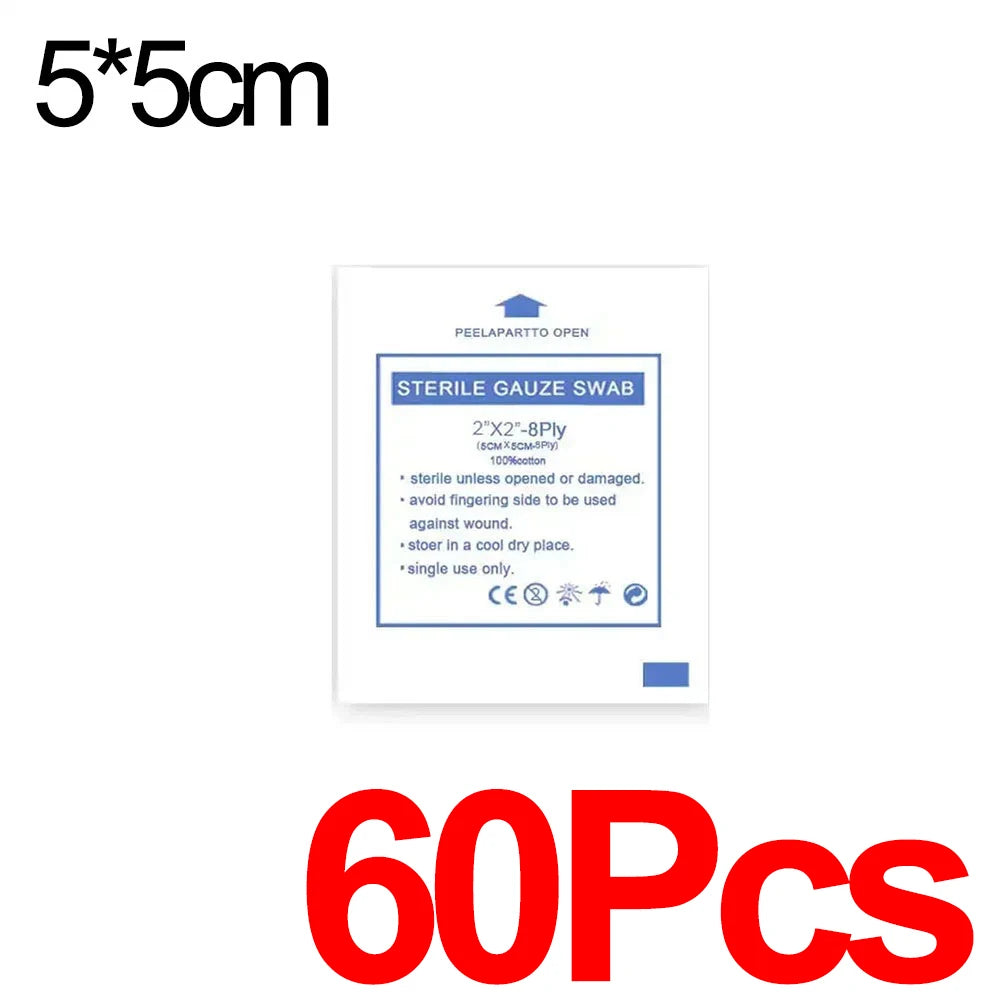 Medical Disposable Gauze Pads First Aid Gauze CompressIndividually Wrapped Gauze Sterile 3 Sizes Wound Care Compress Pads