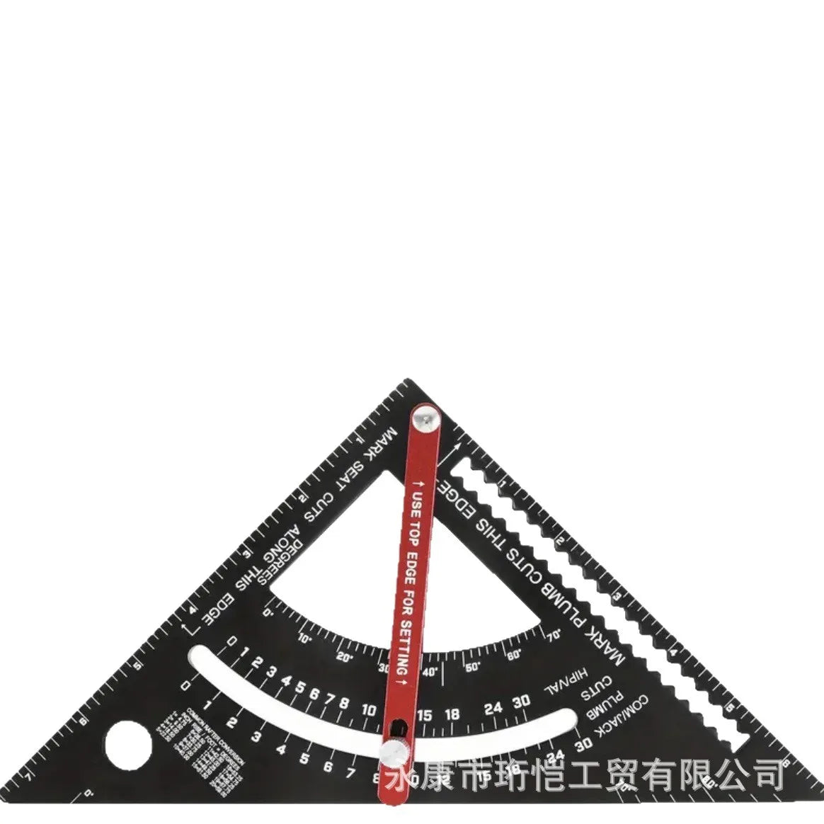 7Inch Carpentry Triangle Ruler Adjustable Multi Function Carpenter Layout Square Woodworking Tools Square Measuring Ruler