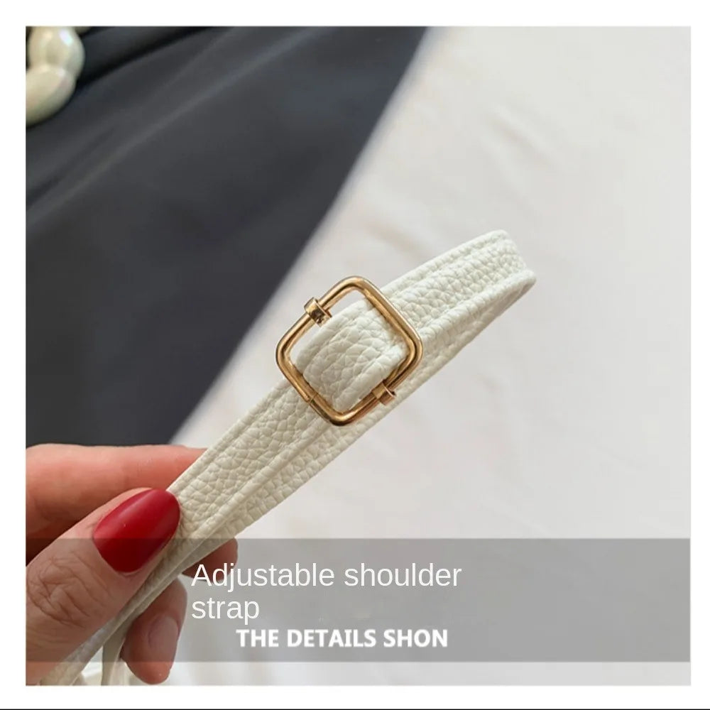 High Quality PU PU Leather Bag Solid Color Shoulder Crossbody Bag Buckle Square Bag