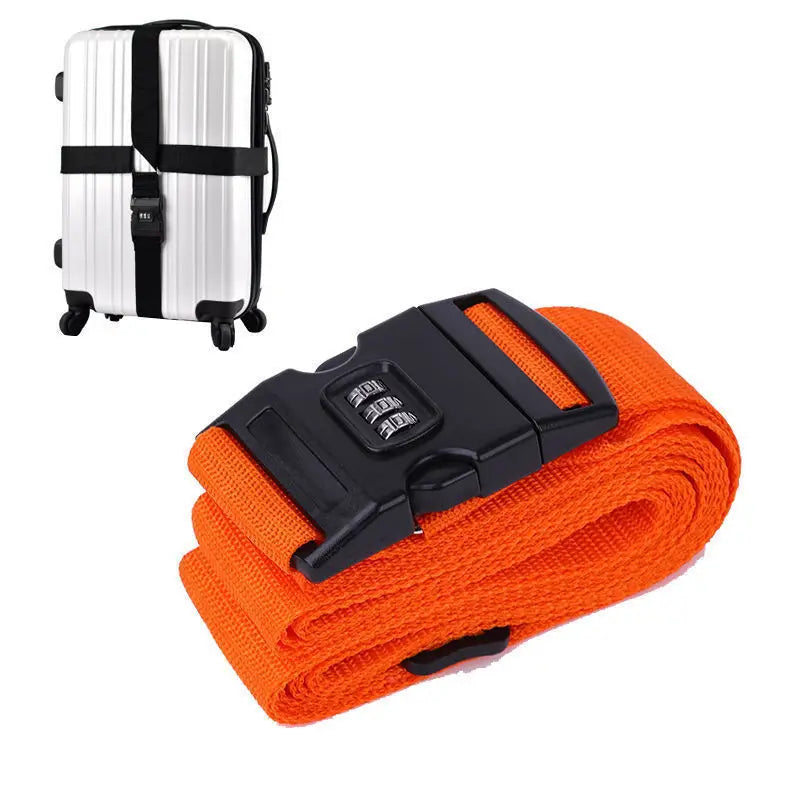 cipher lock Travel Belt Trolley Seat Belt Luggage Packing Box Cross Strap Suitcase Packing Seat Belt Reinforced Adjustable Strap