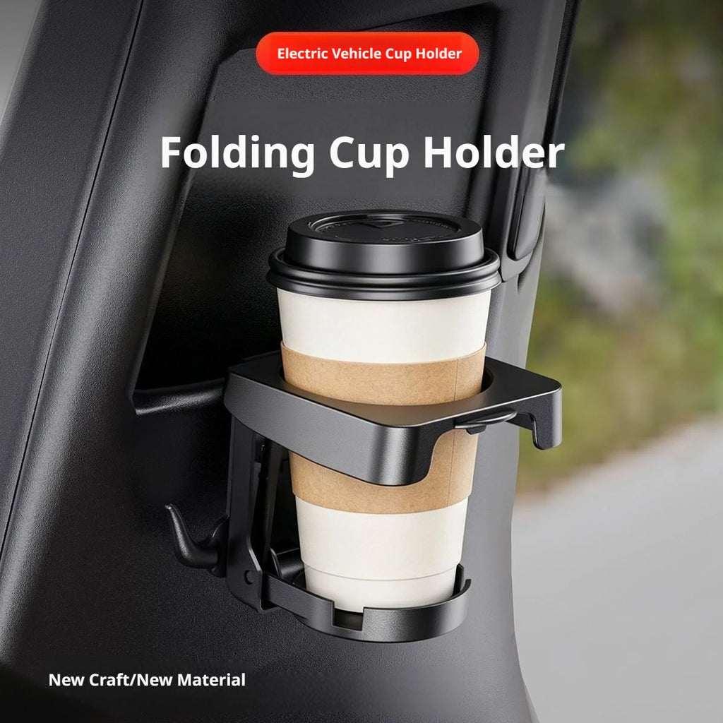 SEAMETAL Universal Foldable Cup Holder For Car & Motorcycle Anti-Slip Drink Holder With Hook Multifunctional Beverage Stand