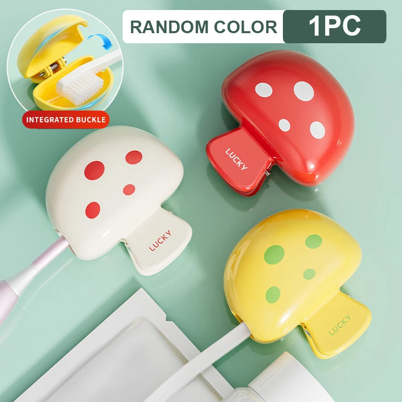 6/3/1 Travel Toothbrush Head Cover - Cute Mushroom Shaped Toothbrush Head - Protective Cap Portable Protective Cap, Suitable for