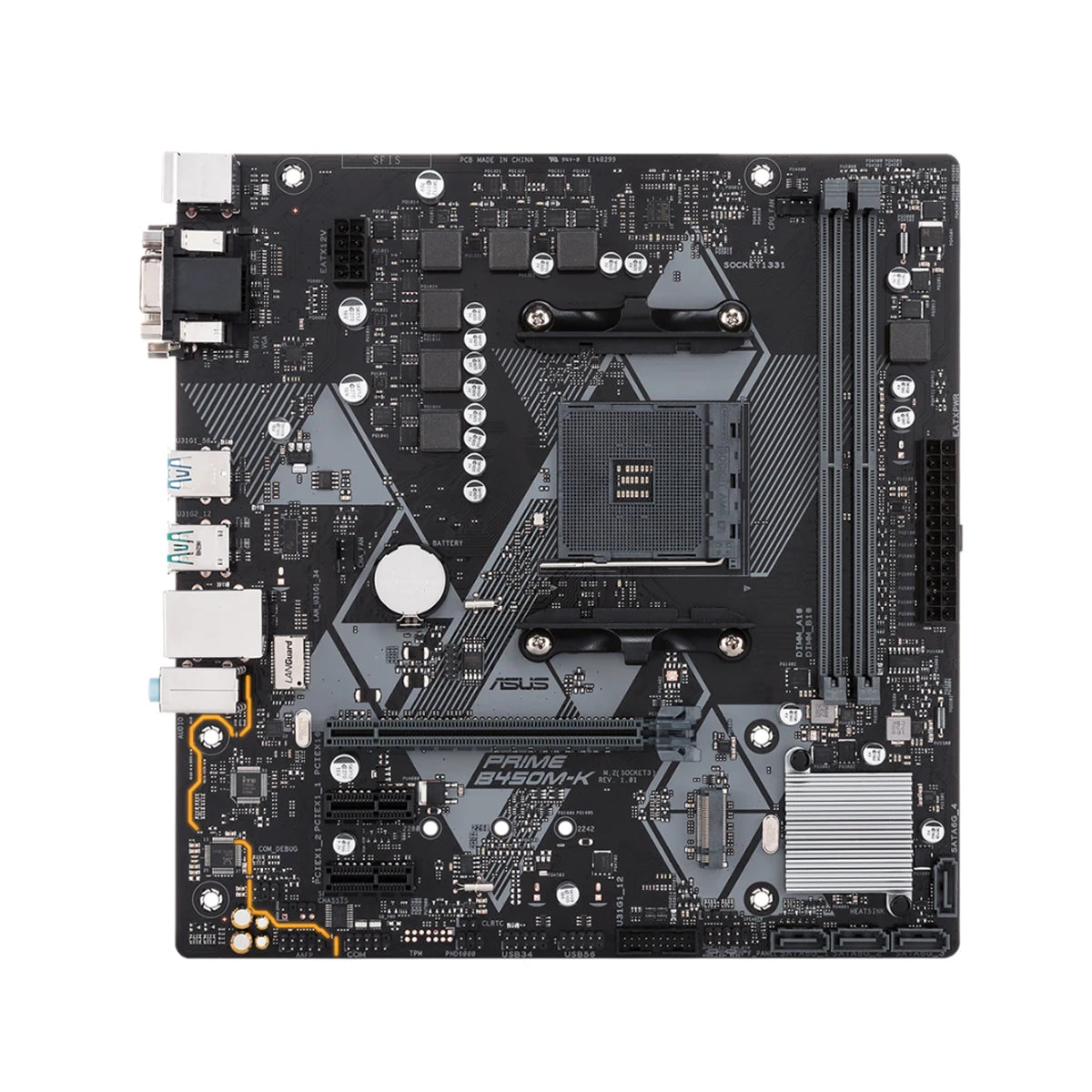 ASUS PRIME B450M-K Motherboard AMD AM4 Support R5 5600G 3600X 5600 5700X 5700x3D 5800X3D CPU DDR4 M.2 PCIe 3.0 mATX Mainboard
