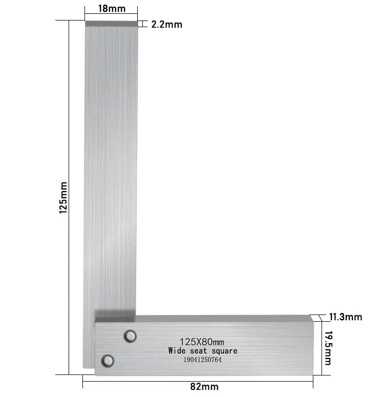 High-Precision L-Shaped Carbon Steel Angle Ruler 90° Right Angle Measuring Tool for Woodworking And Machining