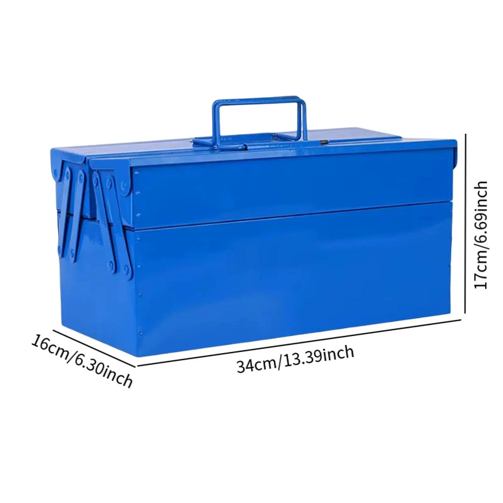 Metal Tool Box with Double Handle Container for Easy Classification Multipurpose Professional Suitcase Household Tool Organizer