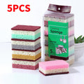 10pcs/5pcs-High density sponge cleaning cloth, dishwashing cloth, non greasy kitchen and catering supplies, sponge brush, pot an