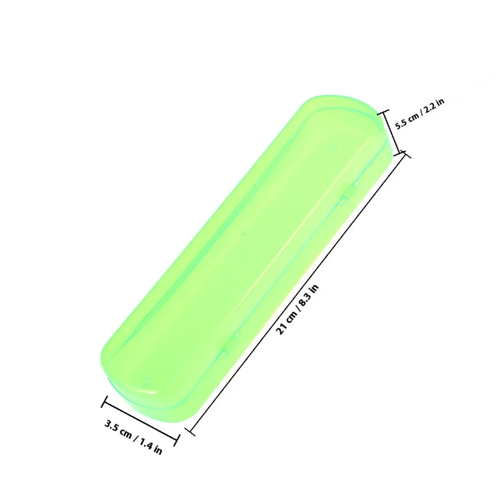 Green PP Toothbrush Case Holder Portable Anti-Bacterial for Traveling Camping Storage Organizer Toothbrush Case Holder