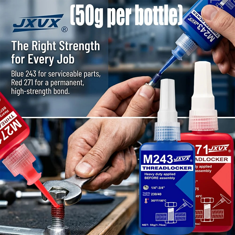Ultra-High-Strength Seismic-Resistant Screw-Tightening Anaerobic Adhesive - Removable Threadlocker & Metal Adhesive, 50g