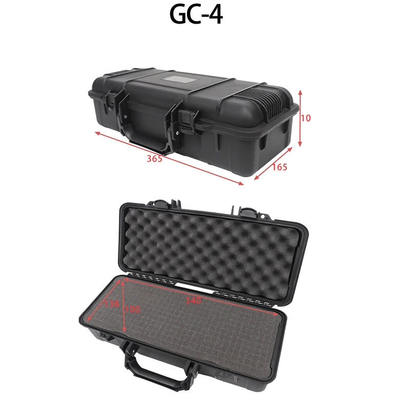Plastic Toolbox Sealed Waterproof Equipment Box Shock-proof Instrument Case Safety Protective Tool Case Outdoor Portable Box
