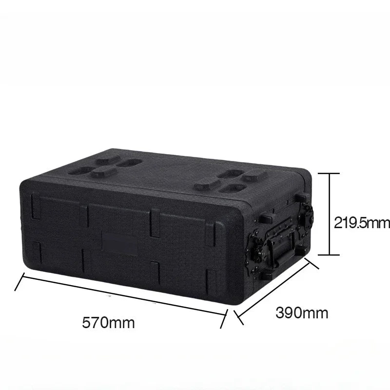 PE Plastic Power Amplifier Receiver Storage Tool Case Wireless Microphone Storage Safety Protection Tool Case Theater Stage Box