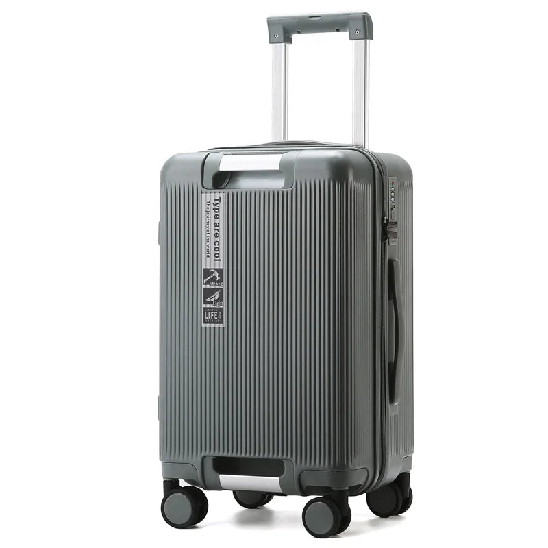 KLQDZMS Men's Suitcase ABS+PC Boarding Box 20"22"24"26 Inch Large Capacity Trolley Case Women's Business Rolling Luggage