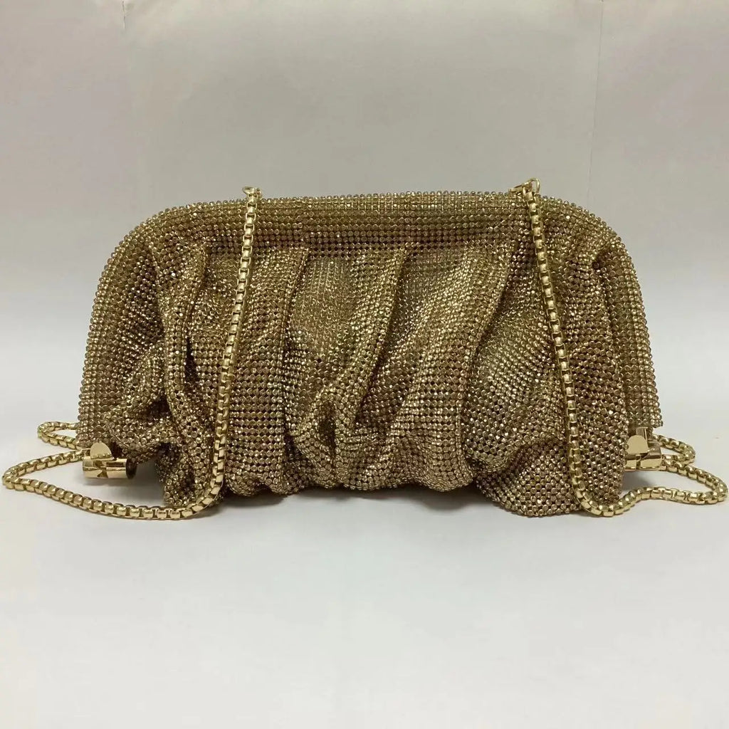 Wedding Party Clutch Purse Glitter Shiny Rhinestone Diamond Evening Bag Luxury Designer Women's Handbag Shoulder Crossbody Bag