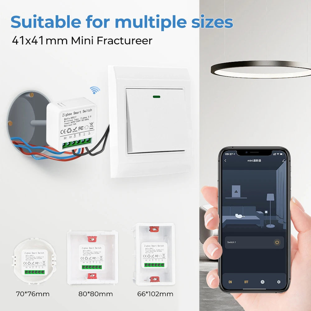 eWeLink App Mini Zigbee3.0 Smart Switch Module Support 2Way Control Smart Home DIY Switches Voice Control for Alexa Google Alice