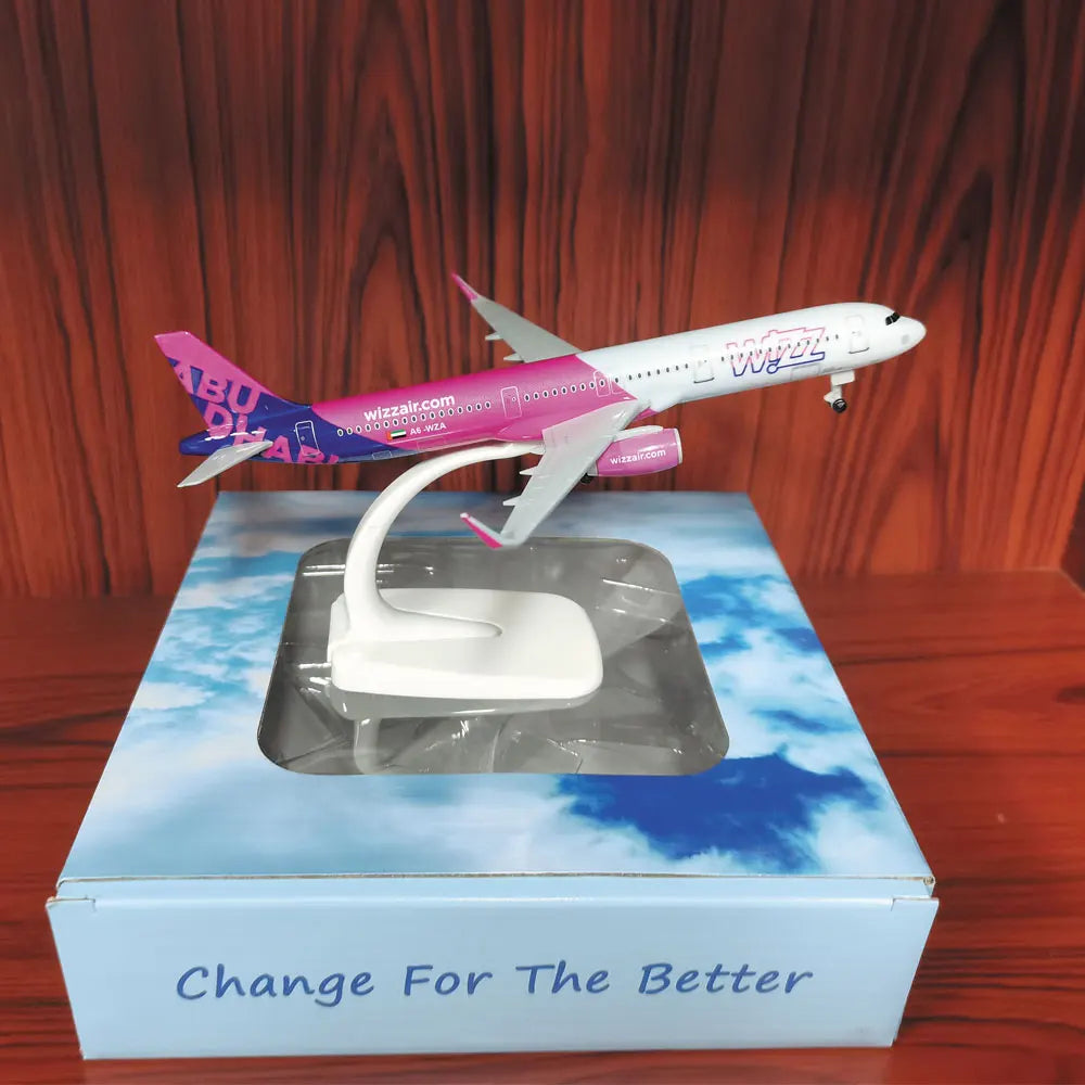 20cm WIZZ AIR A321 321 Airplane Model Alloy Metal Static Aircraft Miniature Plane Airplane Scale 1 400 Collected Gift
