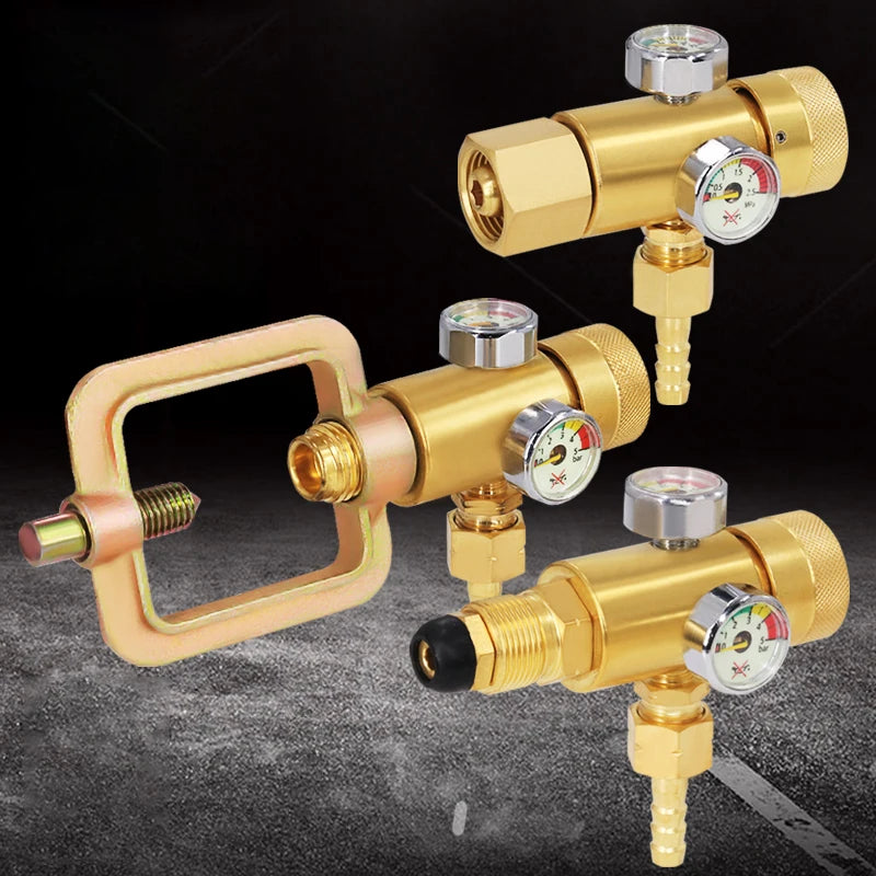 Oxygen Pressure Regulating Valve Gauge Acetylene/ Propane Meter 8mm Thread Brass Adjustable Pressure Reducing Valve 감압기