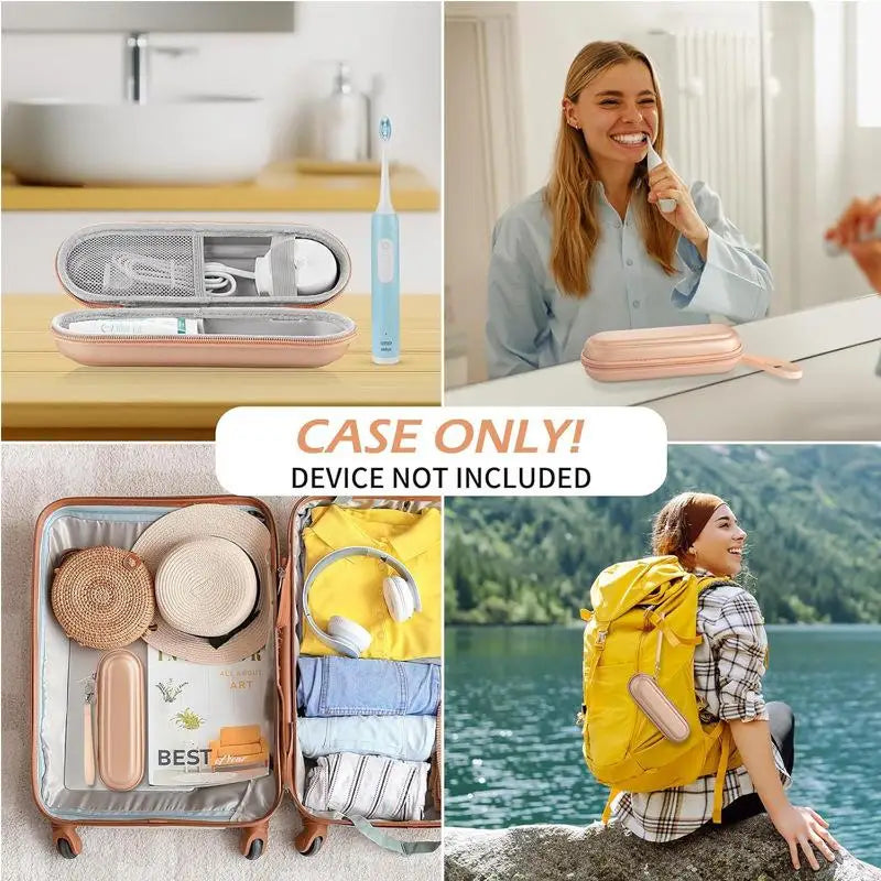EVA Electric Toothbrush Case Waterproof Travel Storage Bag Accessories With Mesh Pocket Covers Protection
