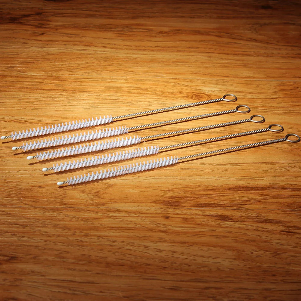 10pcs Nylon Brushes Stainless Steel Cleaner Cleaning Set For Tobacco Pipe For Tools L 170mm Od 2mm