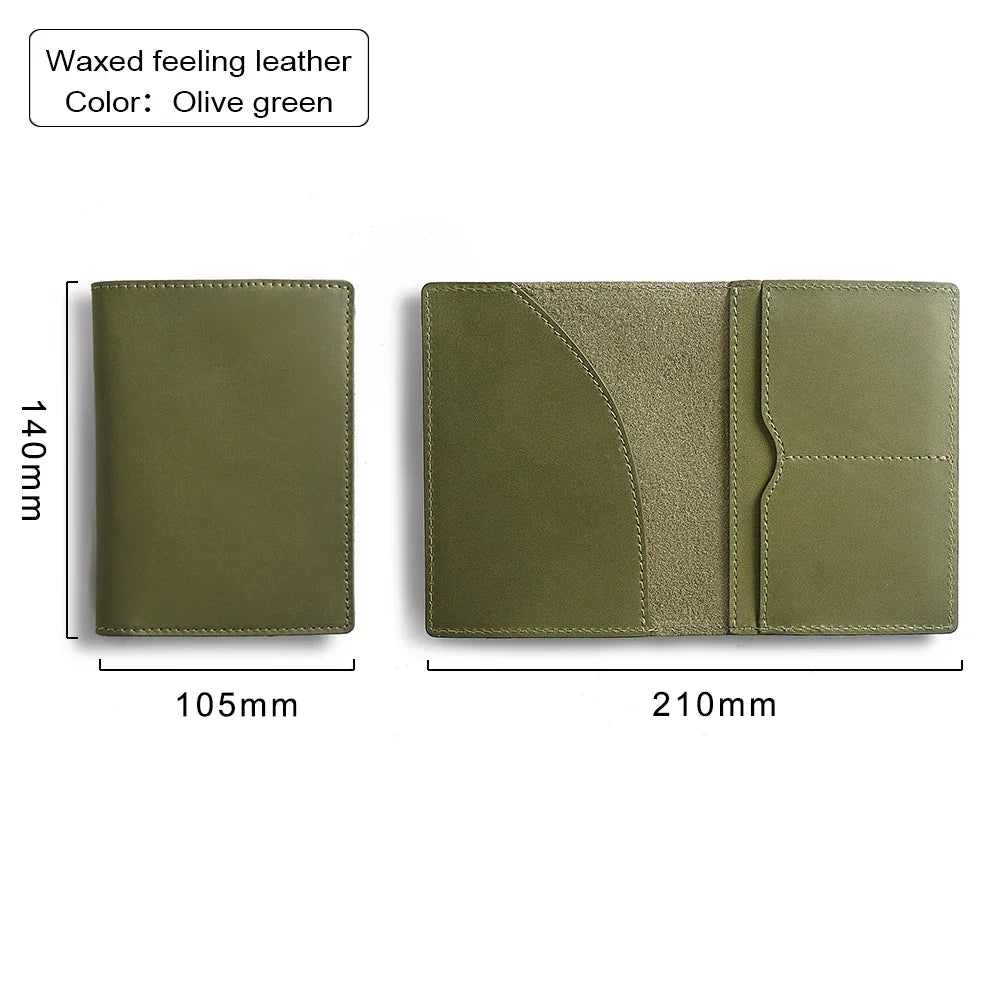 Leather Passport Holder for Travel Essentials, Slim Passport Cover Case Travel Wallet Bifold Credit Card Bag for Women Men