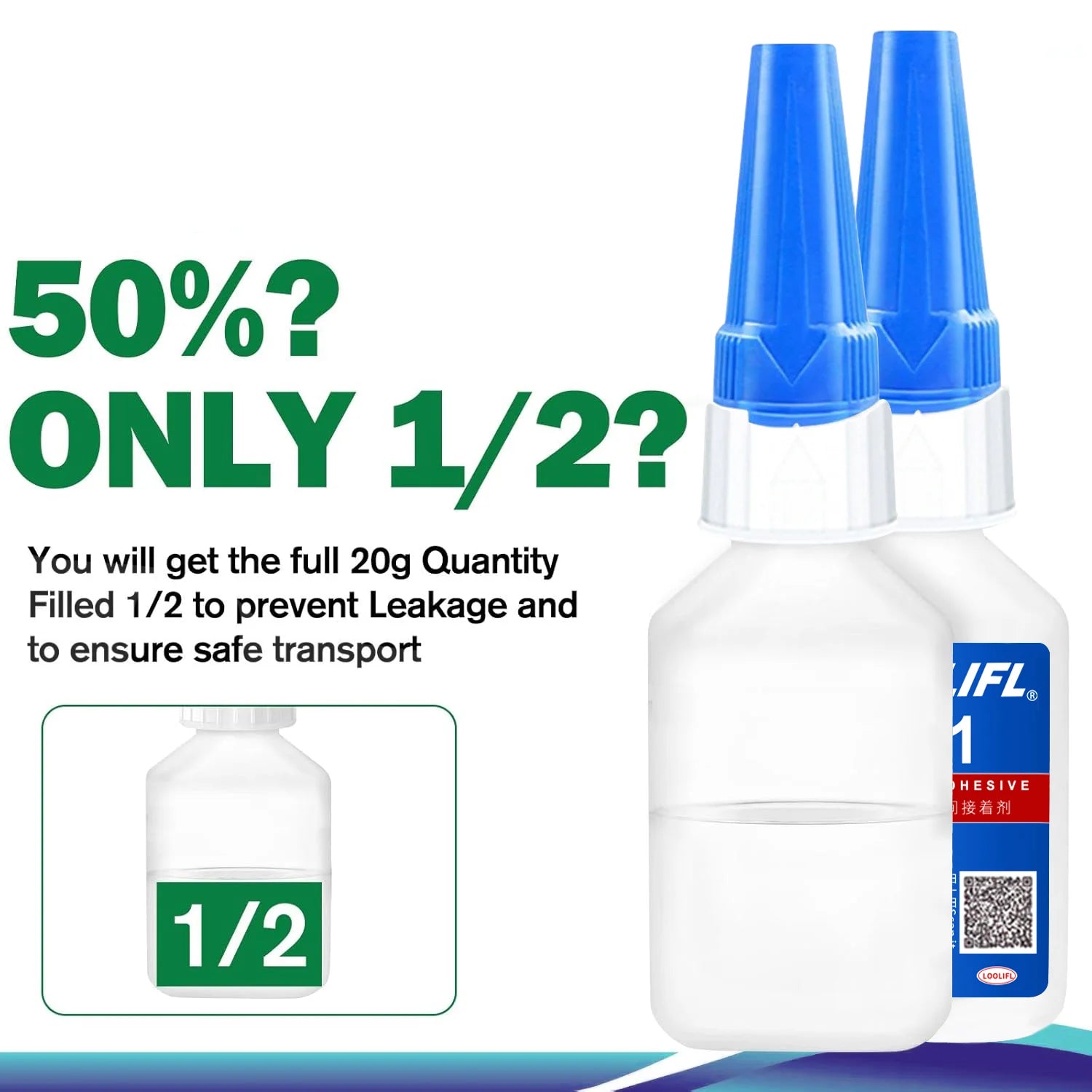 Super Glue for Plastic, Cyanoacrylate Based Adhesive for PLA, Acrylic, Metal,DIY, with Anti-Clog Cap, Waterproof, Heat-Resistant