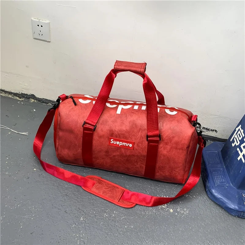Multifunctional Fitness Yoga Bag Women's Short Trip Bag Expandable Suitcase Handle Dry Wet Separation Sports Bag
