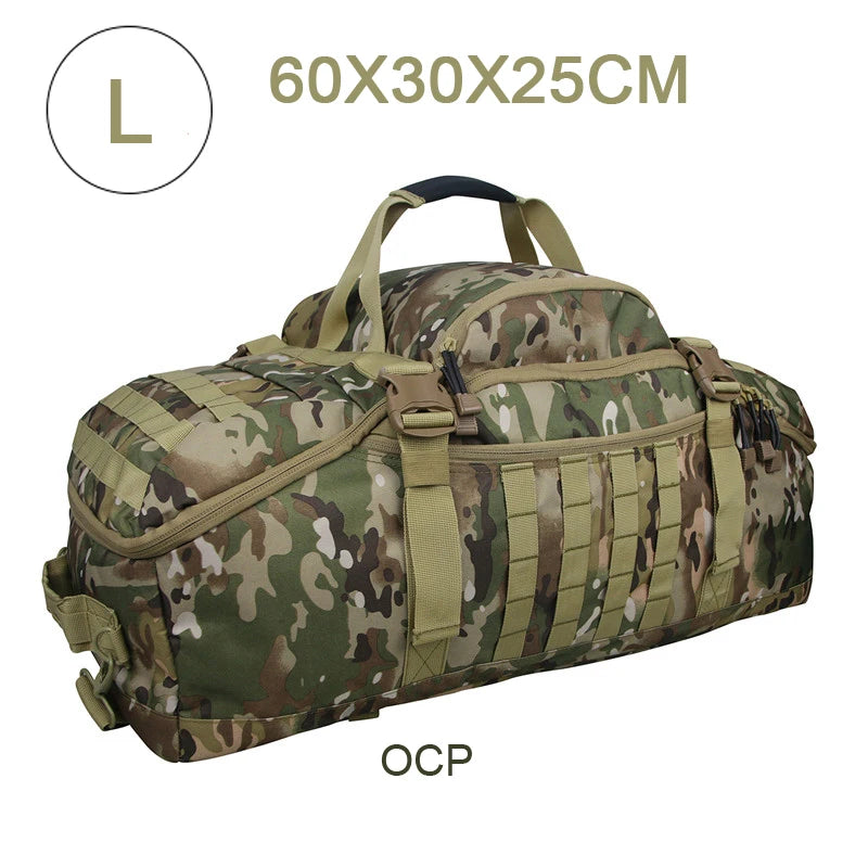 25L 45L 80L Sport Travel Bag Molle Tactical Backpack Gym Fitness Bag Large Duffle Bags for Camping Hunting Fishing