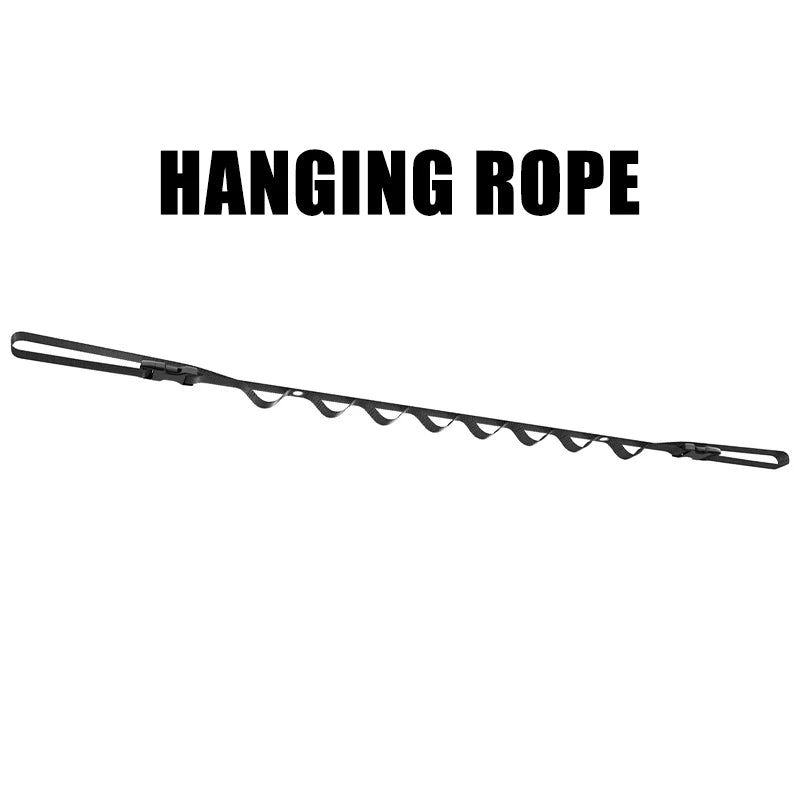 Portable Car Clothes Hanging Rope Multi-Functional Auto Interior Clothesline Organizer for Camping Travel Large Load-Bearing
