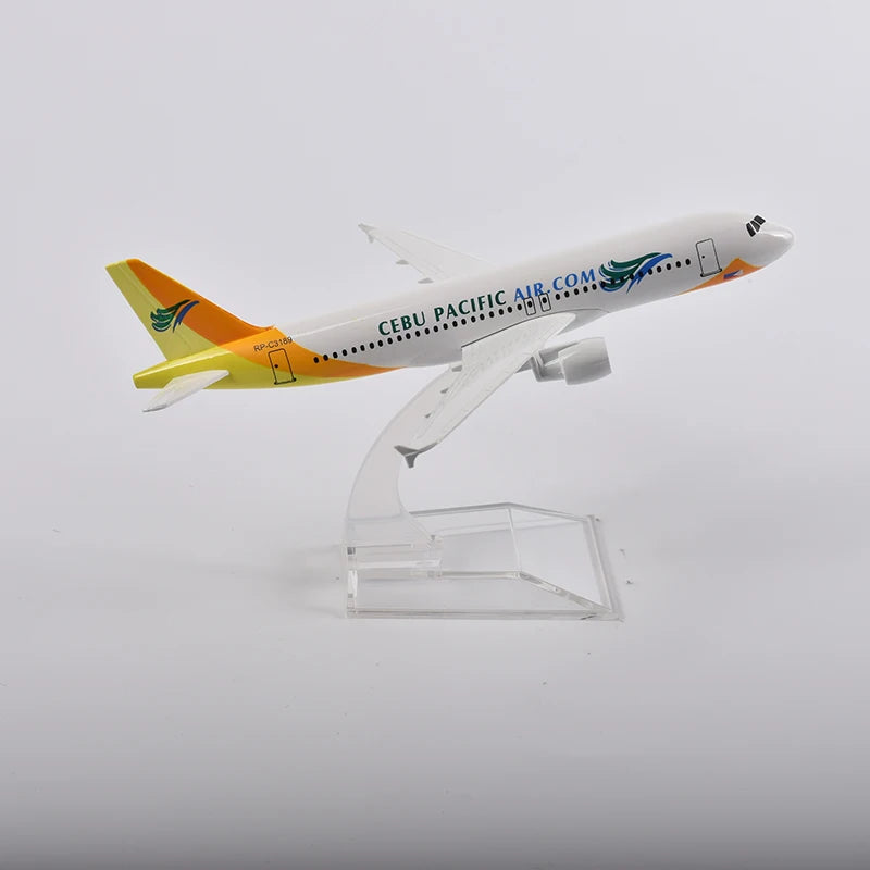 JASON TUTU 16CM Air Cebu Pacific A320 Aircraft Model Planel Airplane Diecast Metal 1/400 Scale Planes Collect Gifts