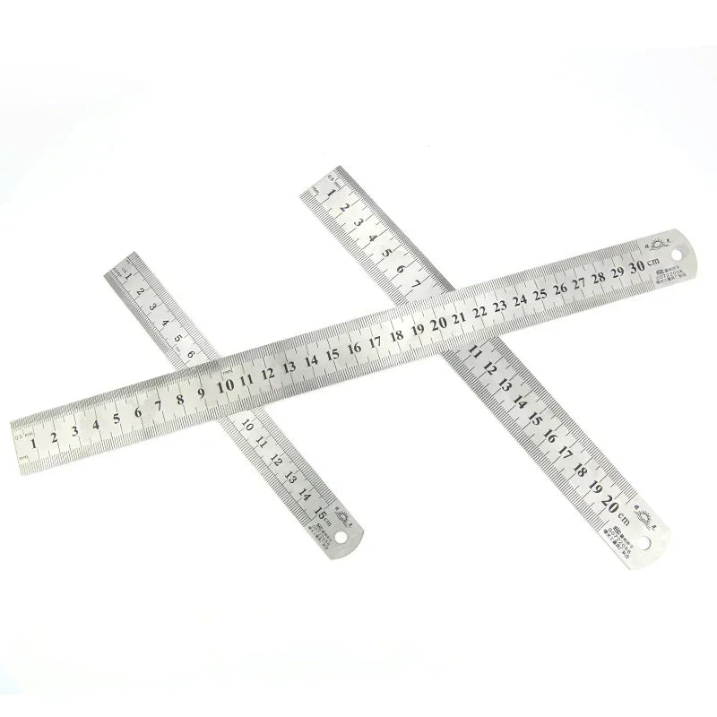Tyture Straightedge Double Side Scale Metal Ruler High Quality Stainless Steel Woodworking Drawing Measuring Tools 0-15/25/30mm