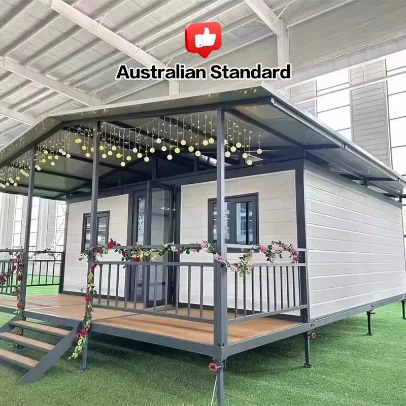 20ft 40ft Casa 2 3 4 5 Bedroom Bathroom Prefab Mobile Tiny Home Office Hotel for Sale Folding Expandable Container House Terrace