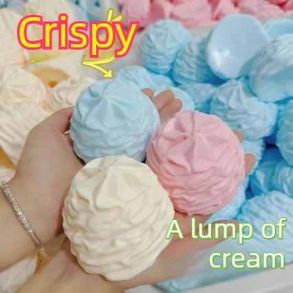 Crunch Imitation Cream Squishy Toy, Blocks Filled ASMR Anti Stress Release Hand Relax Gift Toy