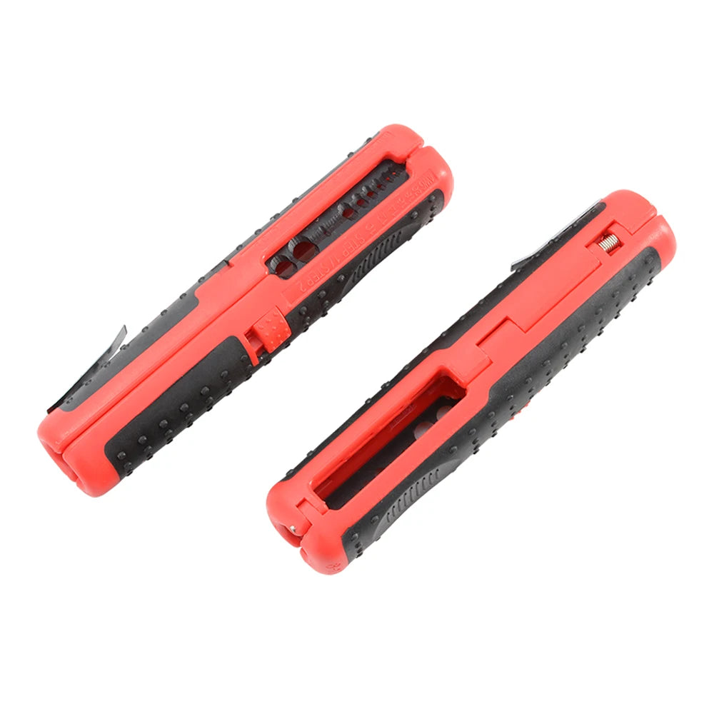 Multifunctional Wire Stripper & Cutter, Portable Pen Clip Design with Anti-Skid Handle for Electrical & Network Cables