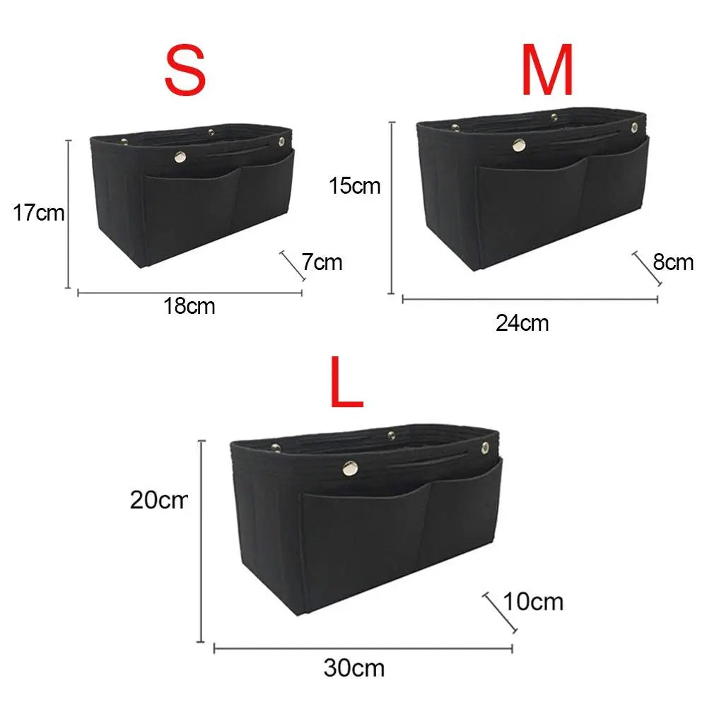 Women's Organizer Handbag Insert Bag Felt Travel Bag Insert Liner Purse Organiser Pouch