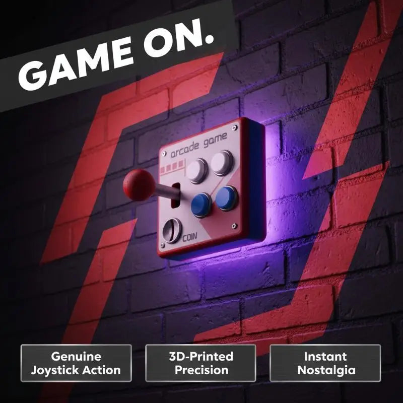 Retro Arcade Game Button Switch Plate, Creative DIY Wall Decor for Home Gaming Room Gamer Gifts
