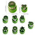9PCS Stainless steel vegetable fruit flower cutter full hand protection butterfly face mold printing mold cake biscuit mold