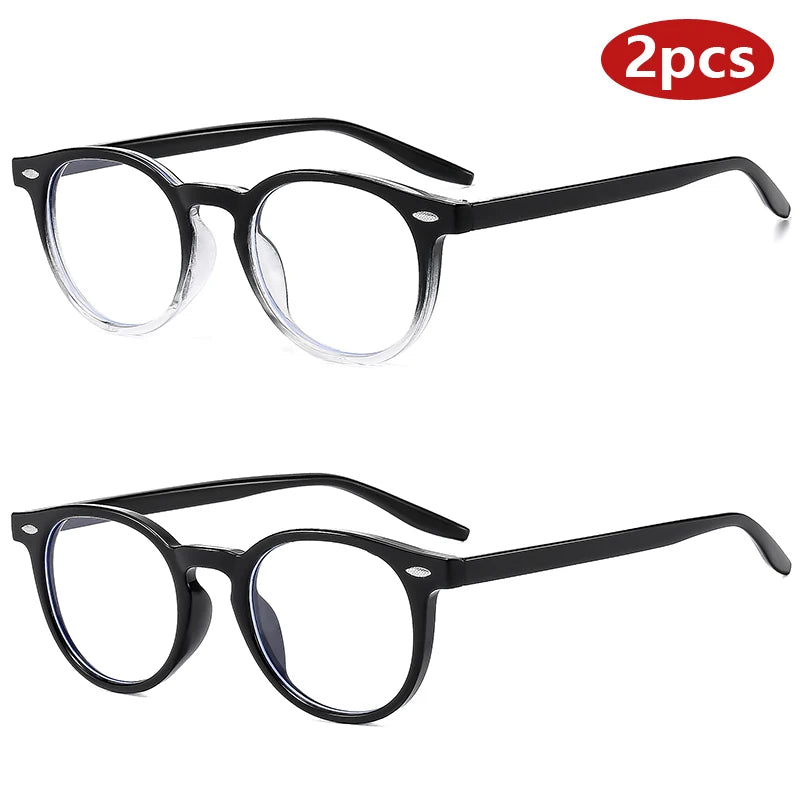Hiking 2pcs Fashion Small Round Anti Light Glasses Women Multi Color Frame Design Eyewear for Men Driving Female Eyeglasses