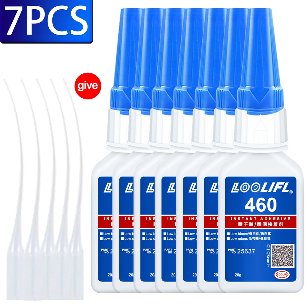 460 Super Glue universal Instant Adhesive Quick-drying Cyanoacrylate for Leather Rubber Wood Metal Strong Bond Liquid Glue Tool