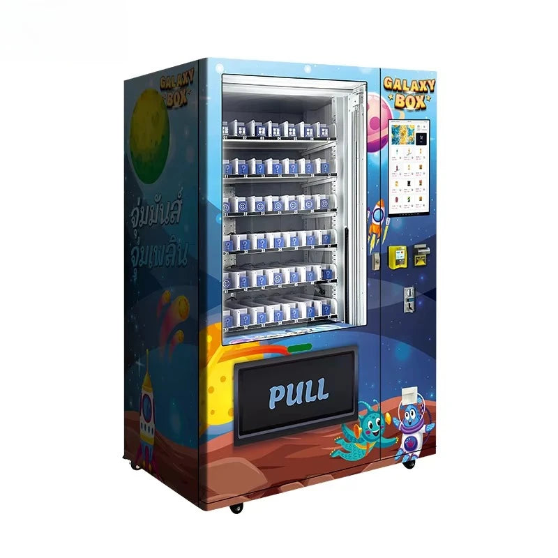 FOODLINE Customized Advertising 400 Pcs Capacity Blind Box card Snack and drink Vending Machine for business
