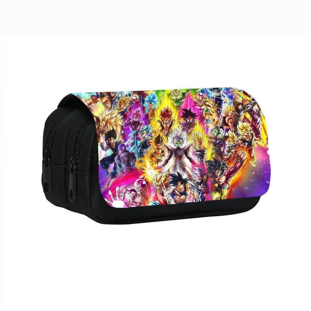 Dragon Ball Goku Anime Pencil Case Big Pencil Bags Stationery Pen Case For Boys Trousse Double Layer School Pencil Case
