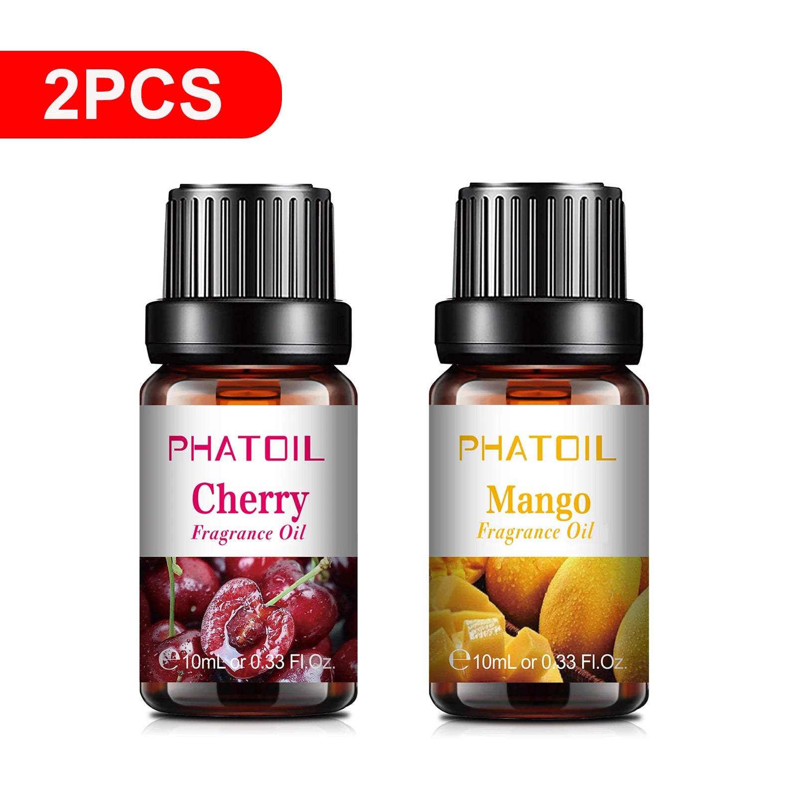PHATOIL 1/2/6/10pcs 10ml Fruity Fragrance Oil For Aromatherapy Cherry Apple Strawberry Mango Coconut Lemon Fragrance Aroma Oils