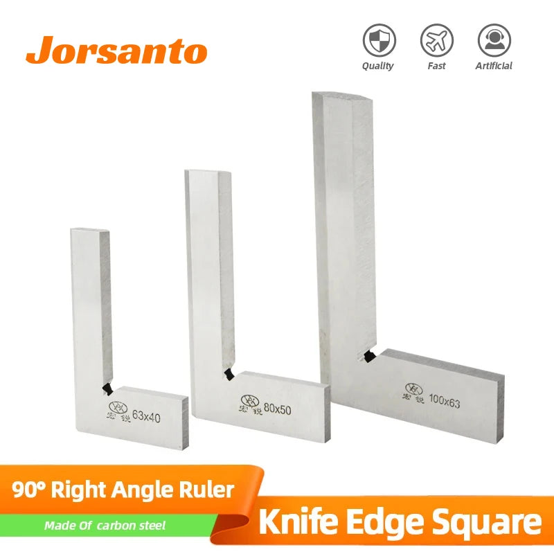 90 Degree Knife Edge Square Ruler Measuring Multi Angle Bladed Try Square Angle Ruler L-shaped Ruler Set Squads Gauge Tool