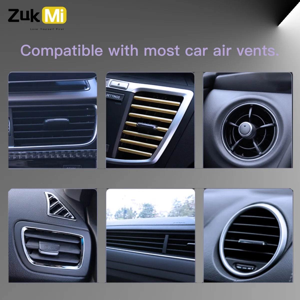 Health Gear Car Air Vent Storage Holder, Car Vent Organizer, PU Leather Vent Storage Bag with Hook, Pocket Car Air Vent Outlet O