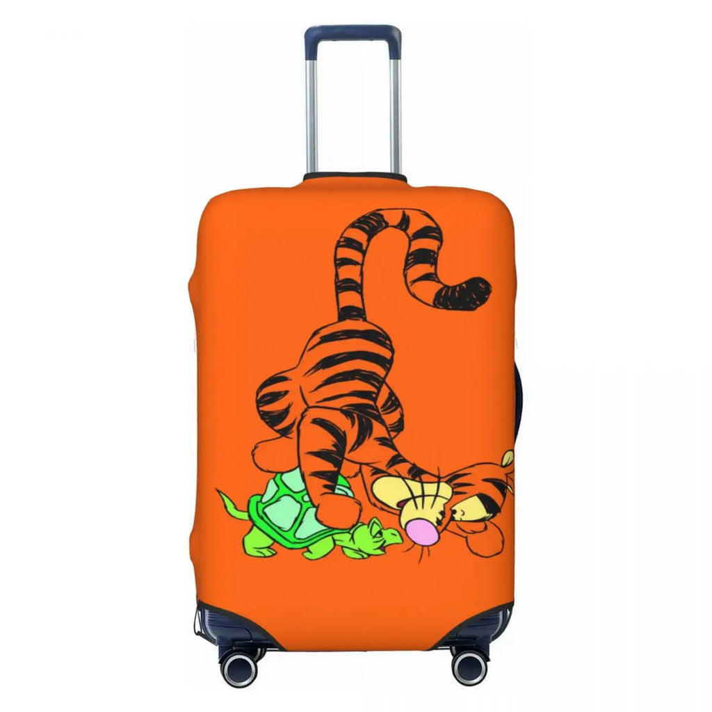 Custom My Friends Cartoon T-Tigger Pooh Luggage Cover Elastic Cartoon Travel Suitcase Protective Covers Suit For 18-32 inch