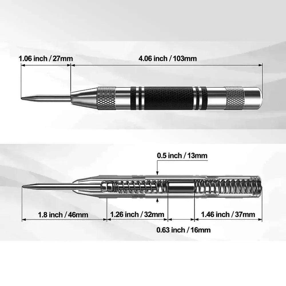 Window breaker glass impactor Labor saving Spring Type Automatic Center Punch Metal Steel Spring Load Punch Tool